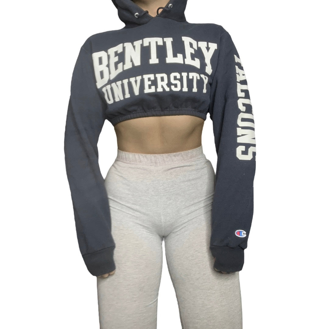 Bentley University Reworked Crop Hoodie