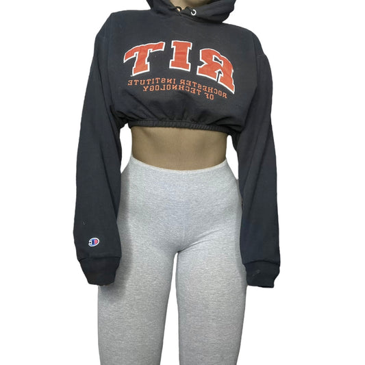 RIT Reworked Crop Hoodie Sweatshirt