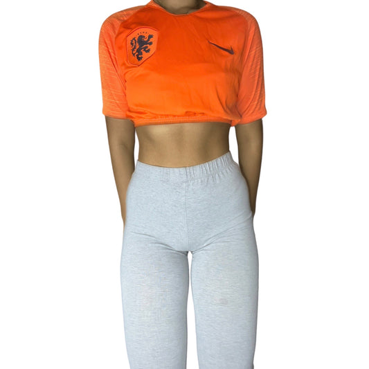 Netherlands 2018 World Cup Nike Soccer Reworked Crop Top Jersey