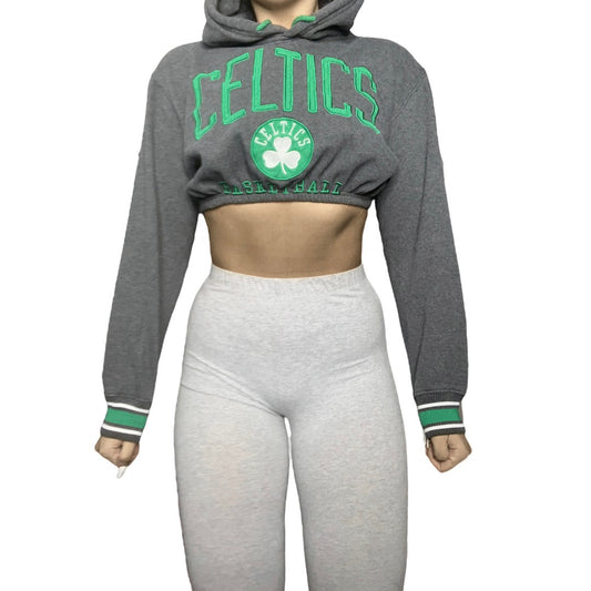 Boston Celtics Reworked Crop Hoodie