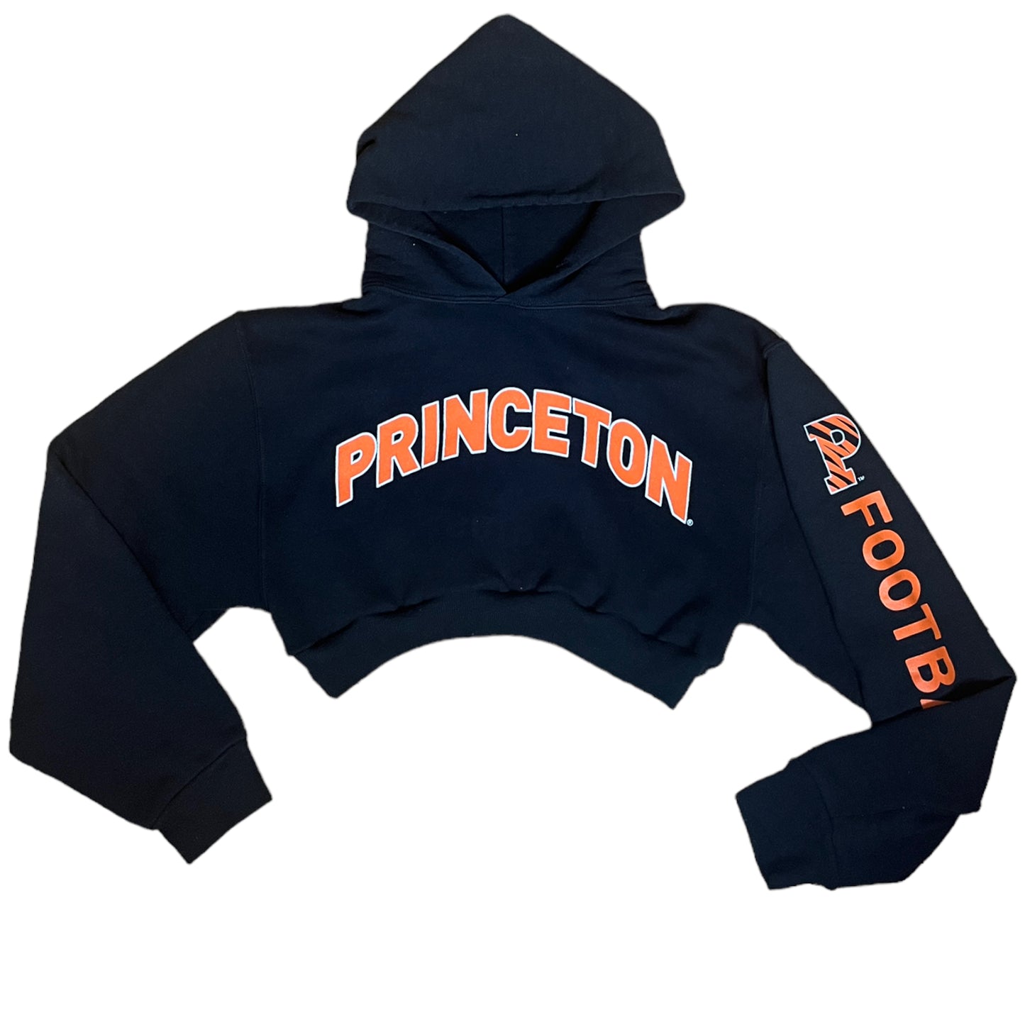 Princeton University Reworked Crop Hoodie Sweatshirt