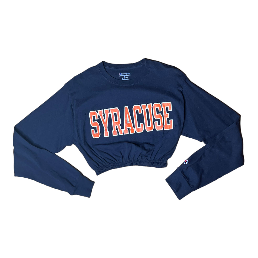 Syracuse University Reworked Long sleeve Crop Top