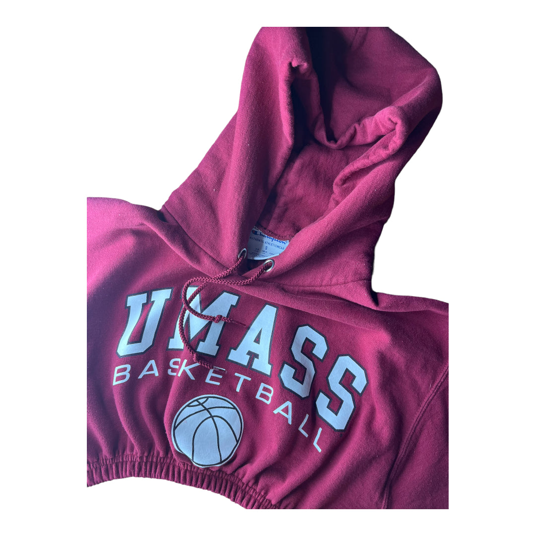 Umass Amherst Reworked Crop Hoodie