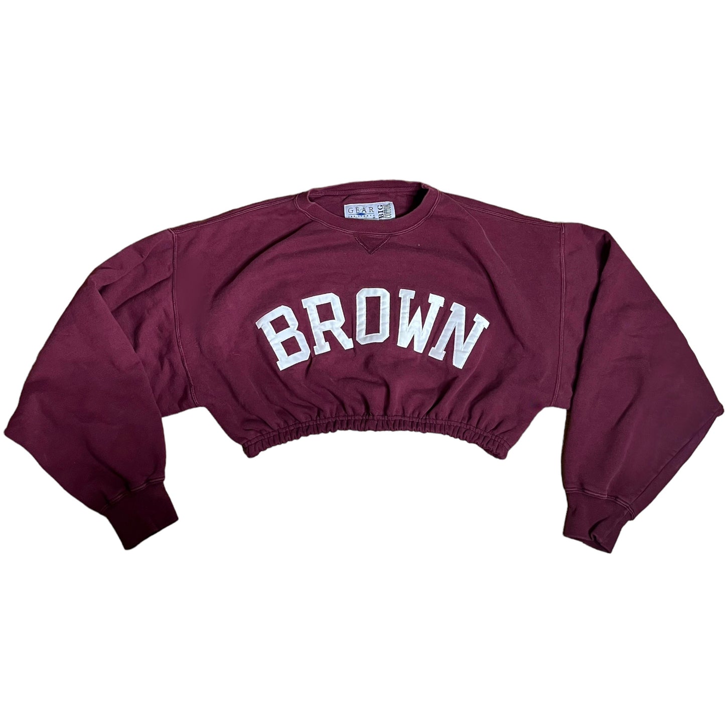 Brown University Reworked Vintage Crop Crewneck