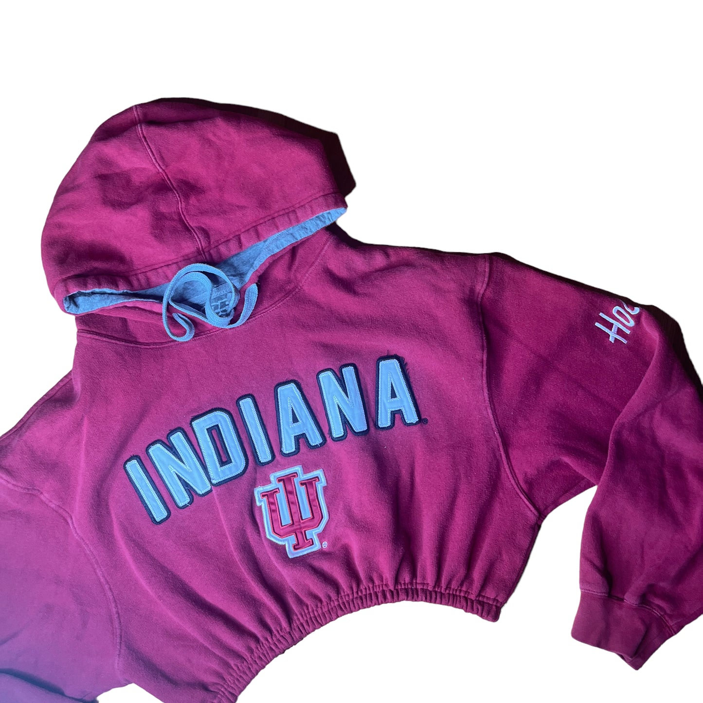 Indiana University Reworked Crop Hoodie