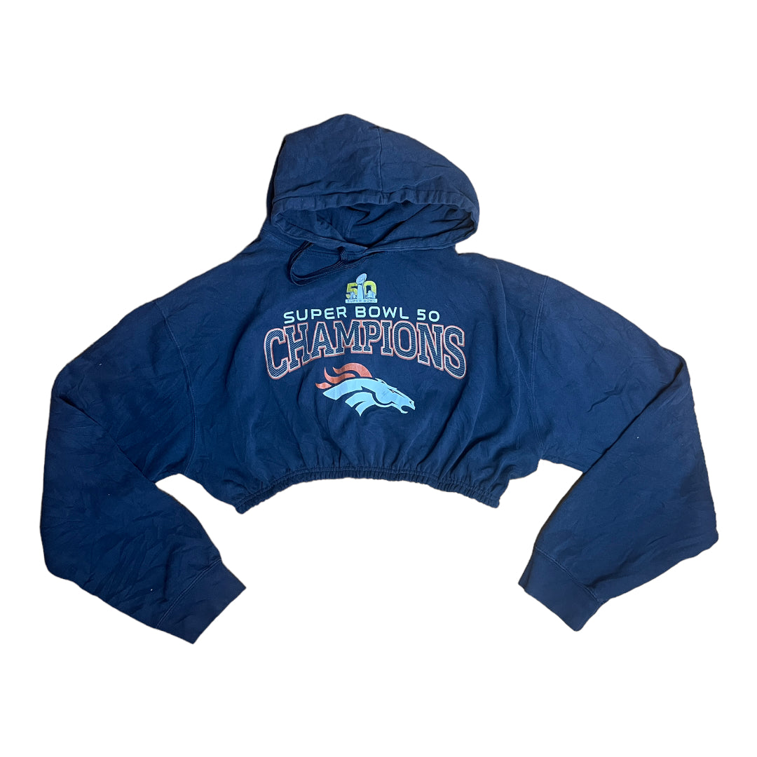 Denver Broncos NFL Reworked Crop Hoodie