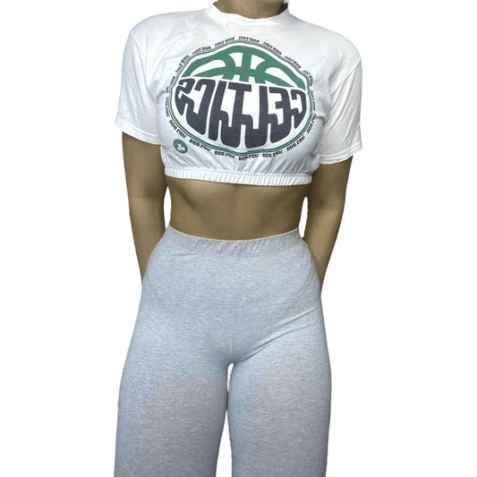 Boston Celtics Reworked Crop Top