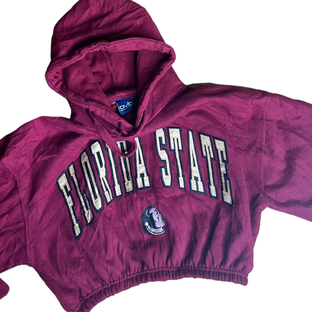 Vintage Florida State University Reworked Crop Hoodie