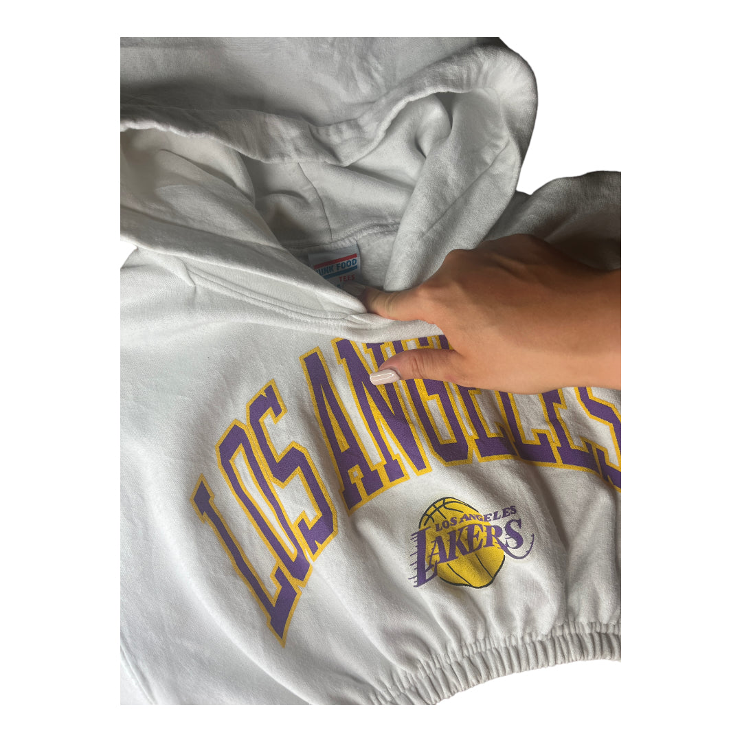 LA Lakers Reworked Crop Hoodie