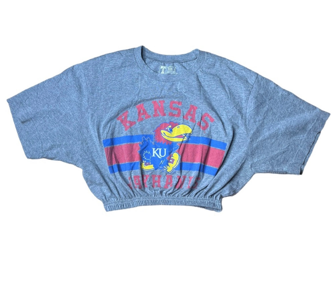 University of Kansas Reworked Crop Top