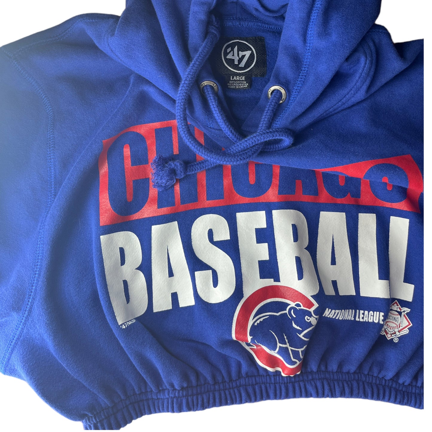 Chicago Cubs Reworked Crop Hoodie