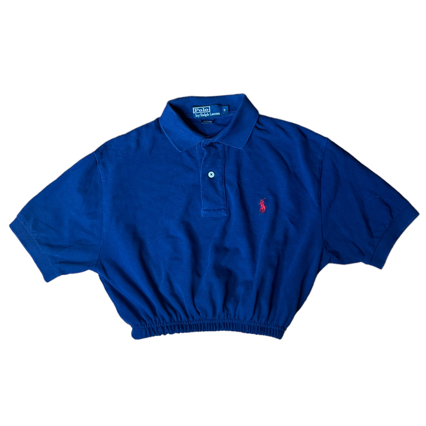 Ralph Lauren Polo Reworked Navy Crop Top