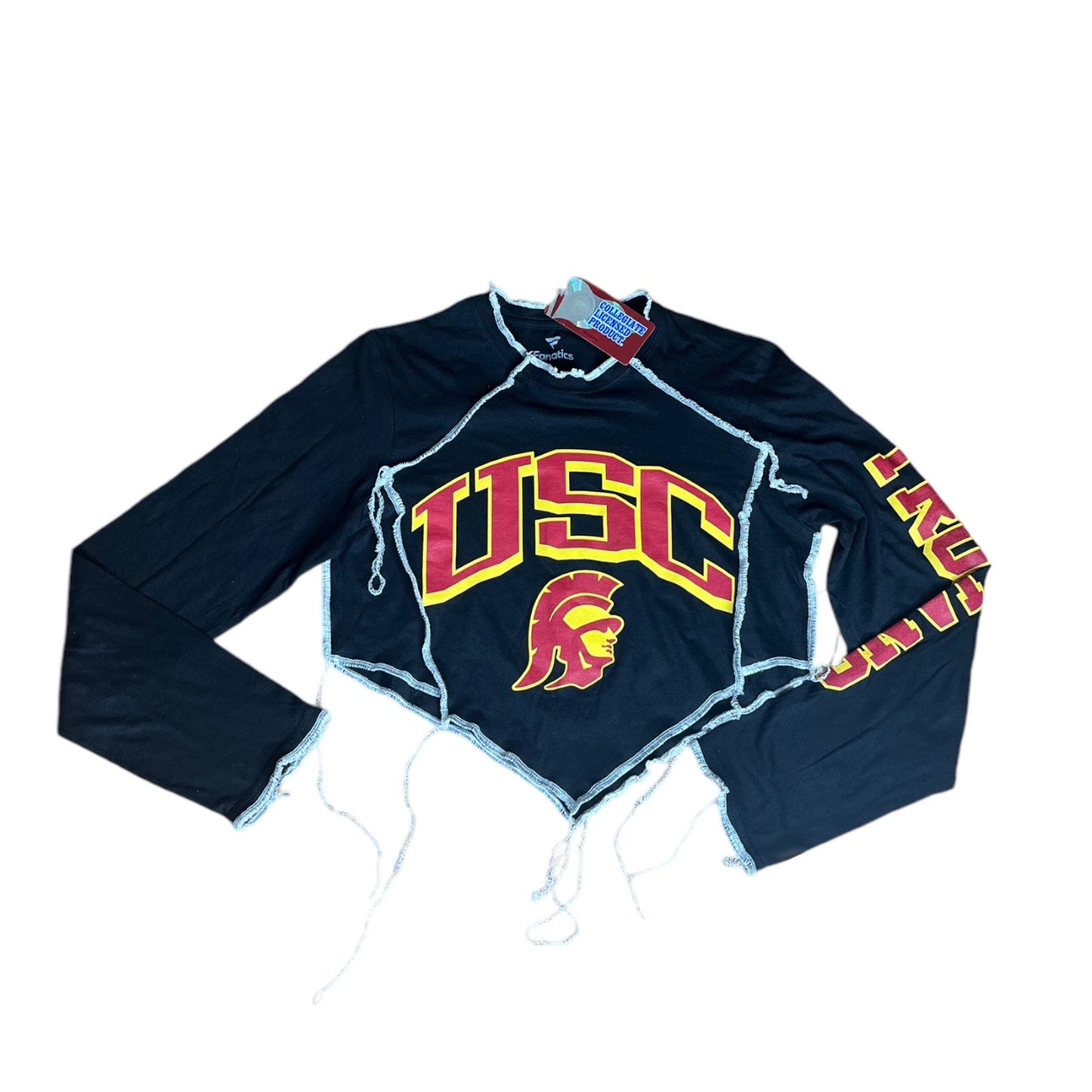 USC Reworked Custom Contrast Stitch V Cut Top