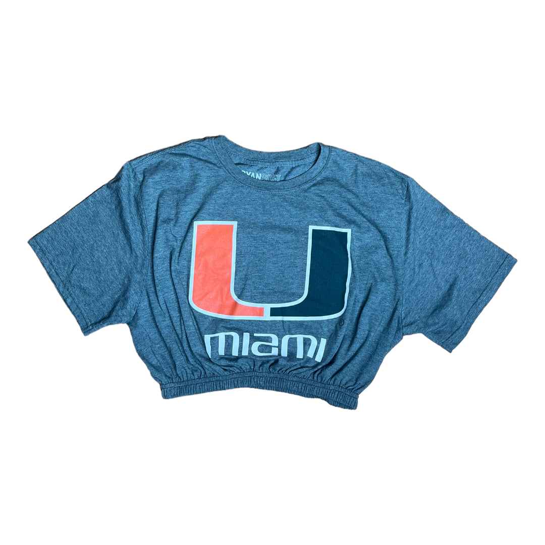 University of Miami Reworked Crop Top