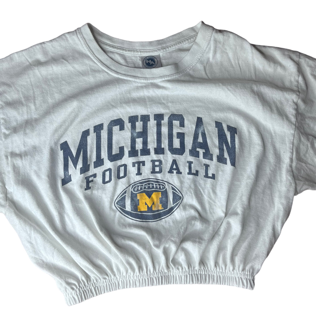 University of Michigan Football Reworked Crop Top