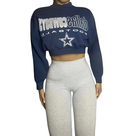 Dallas Cowboys Vintage 90s Reworked Crop Crewneck