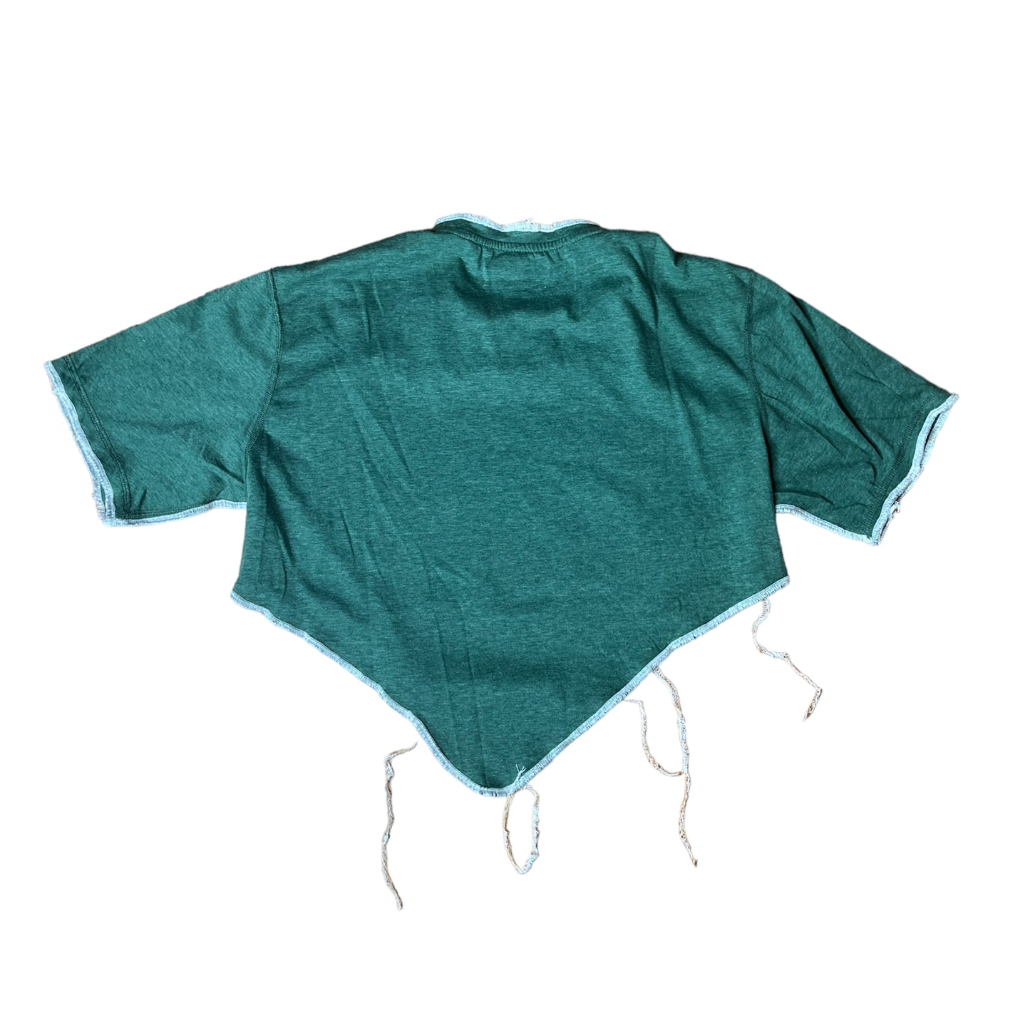 University of Oregon Reworked Contrast Stitch Patchwork Crop Top