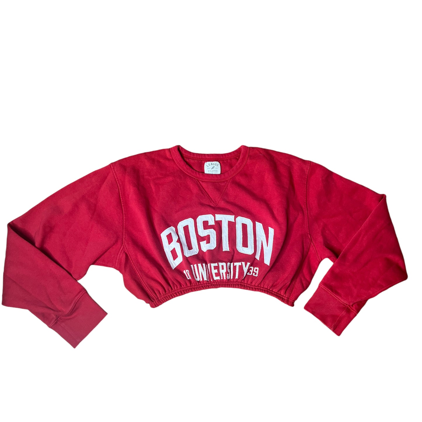 Boston University Reworked Crop Crewneck Sweatshirt