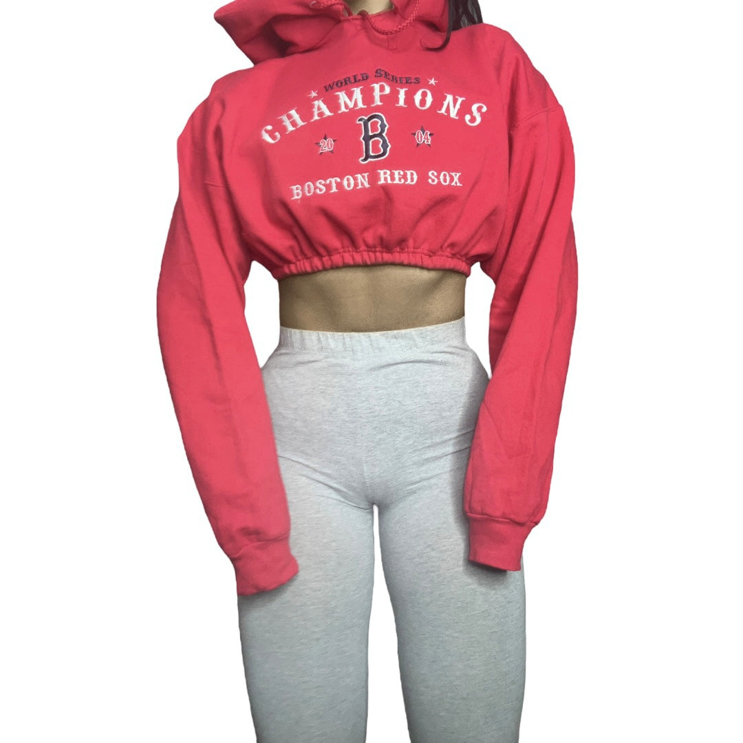 Boston Red Sox Reworked Crop Hoodie