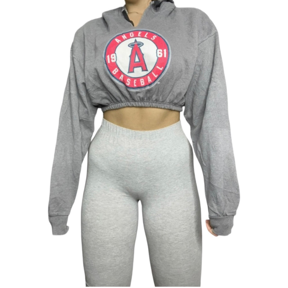 Los Angeles Angels Reworked Crop Hoodie