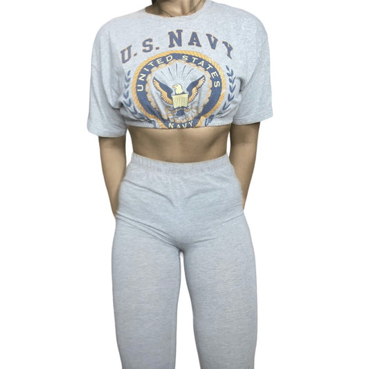 Vintage U.S Navy Reworked Crop Top