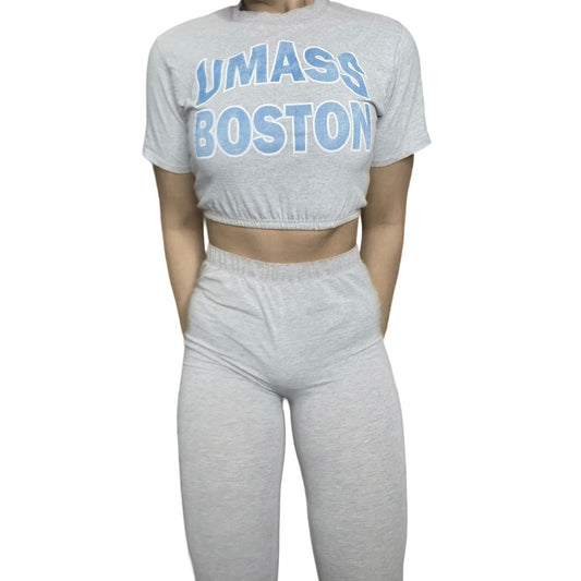 Umass Boston Reworked Crop Top