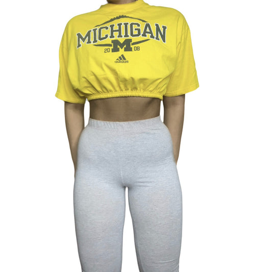 University of Michigan 2008 Football Reworked Crop Top