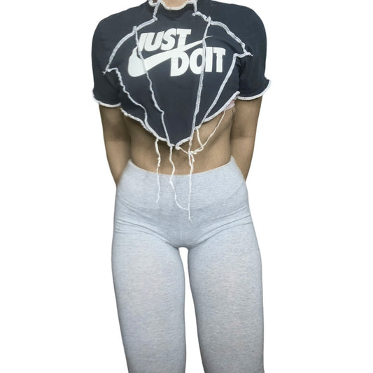 Nike Just do it Reworked Contrast Stitch Crop Top