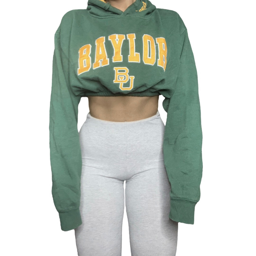 Baylor University Reworked Crop Hoodie