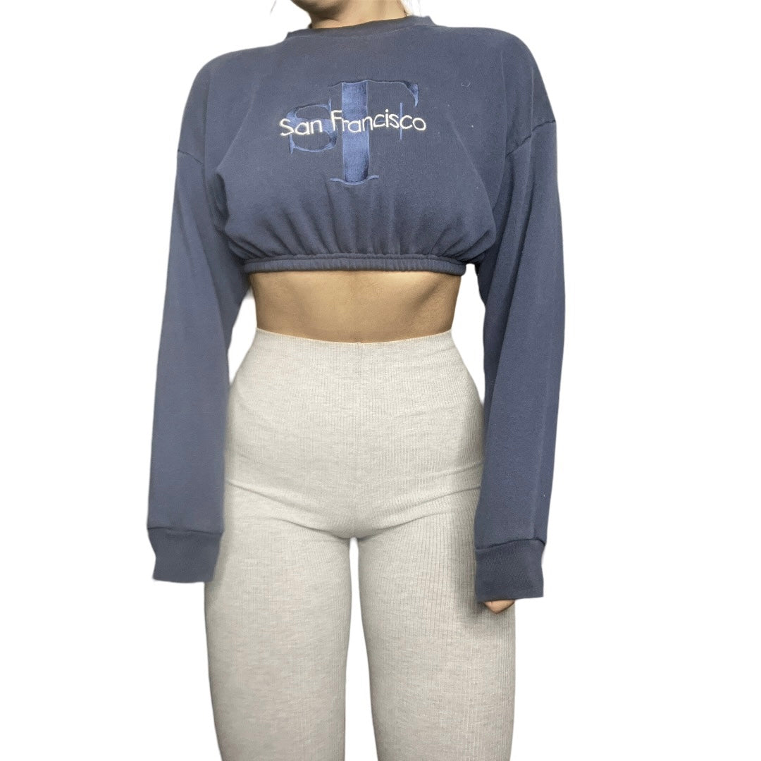 Vintage San Francisco Reworked Crop Crewneck Sweatshirt