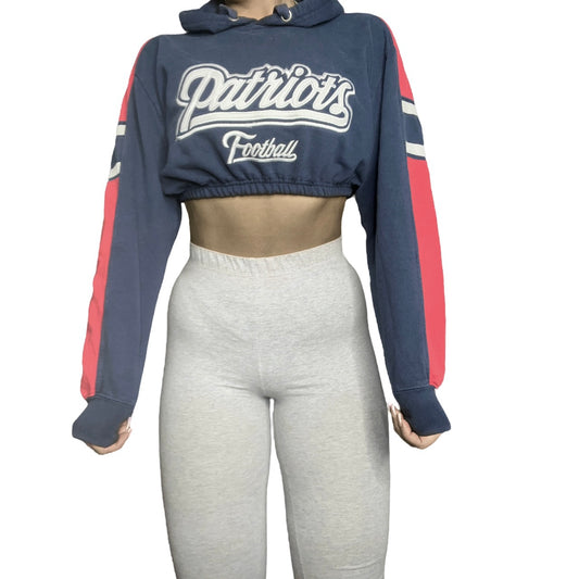 New England Patriots Reworked Crop Hoodie