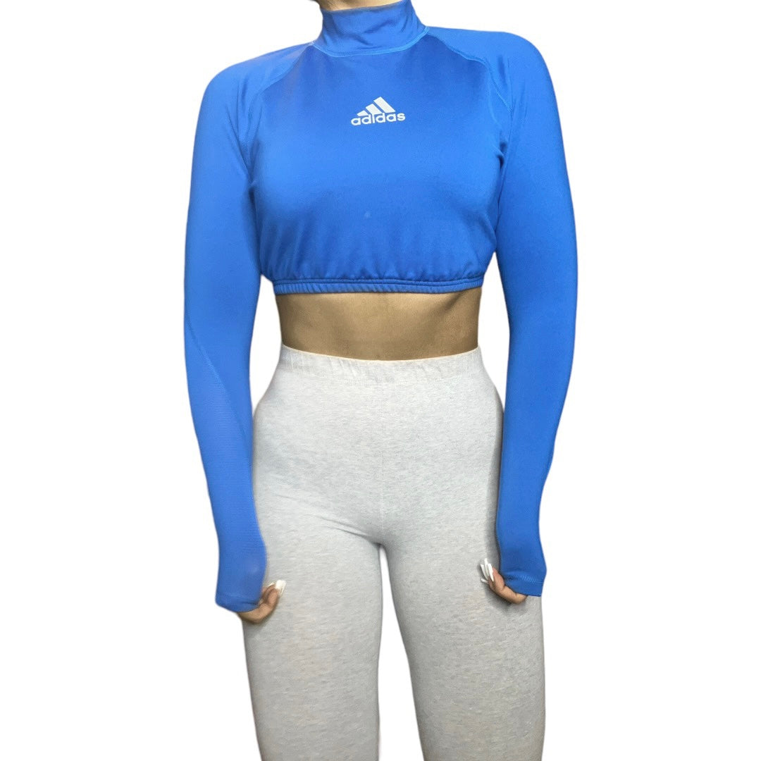 Adidas Reworked Blue Long sleeve Crop Top