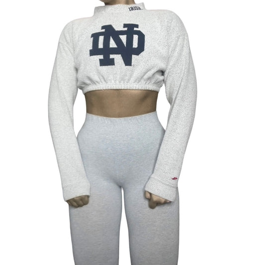 University of Notre Dame Reworked Crop Crewneck Sweatshirt