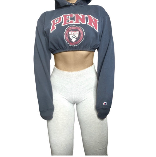 University of Pennsylvania  ￼Reworked Crop Hoodie