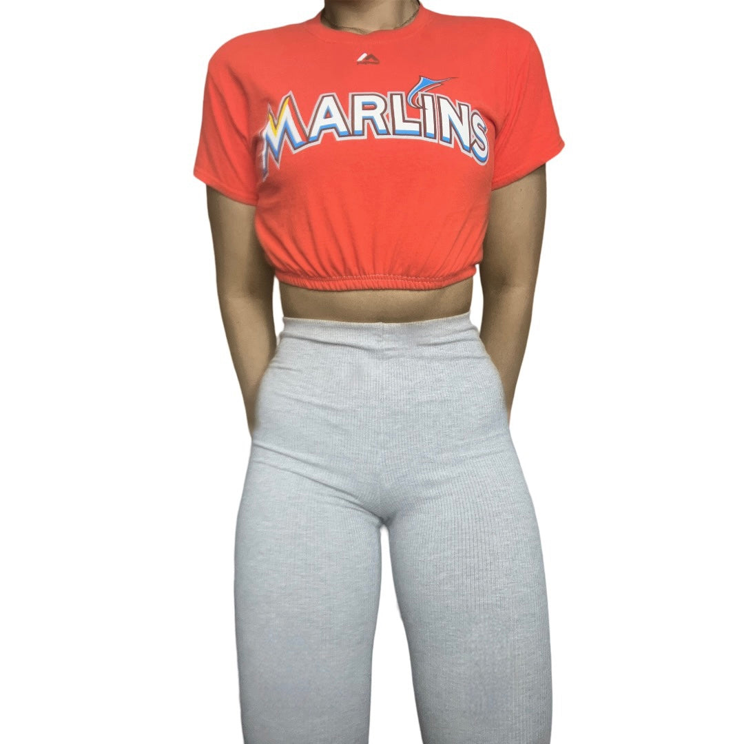 Miami Marlins Reworked Crop Top