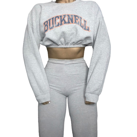 Bucknell University Reworked Crop Crewneck