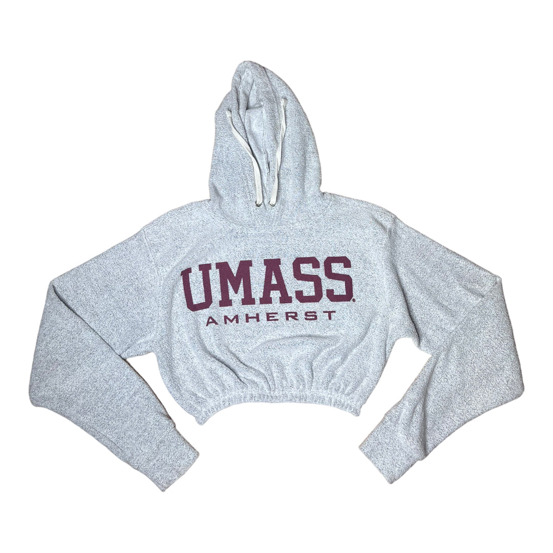 UMASS Amherst Reworked Crop Hoodie