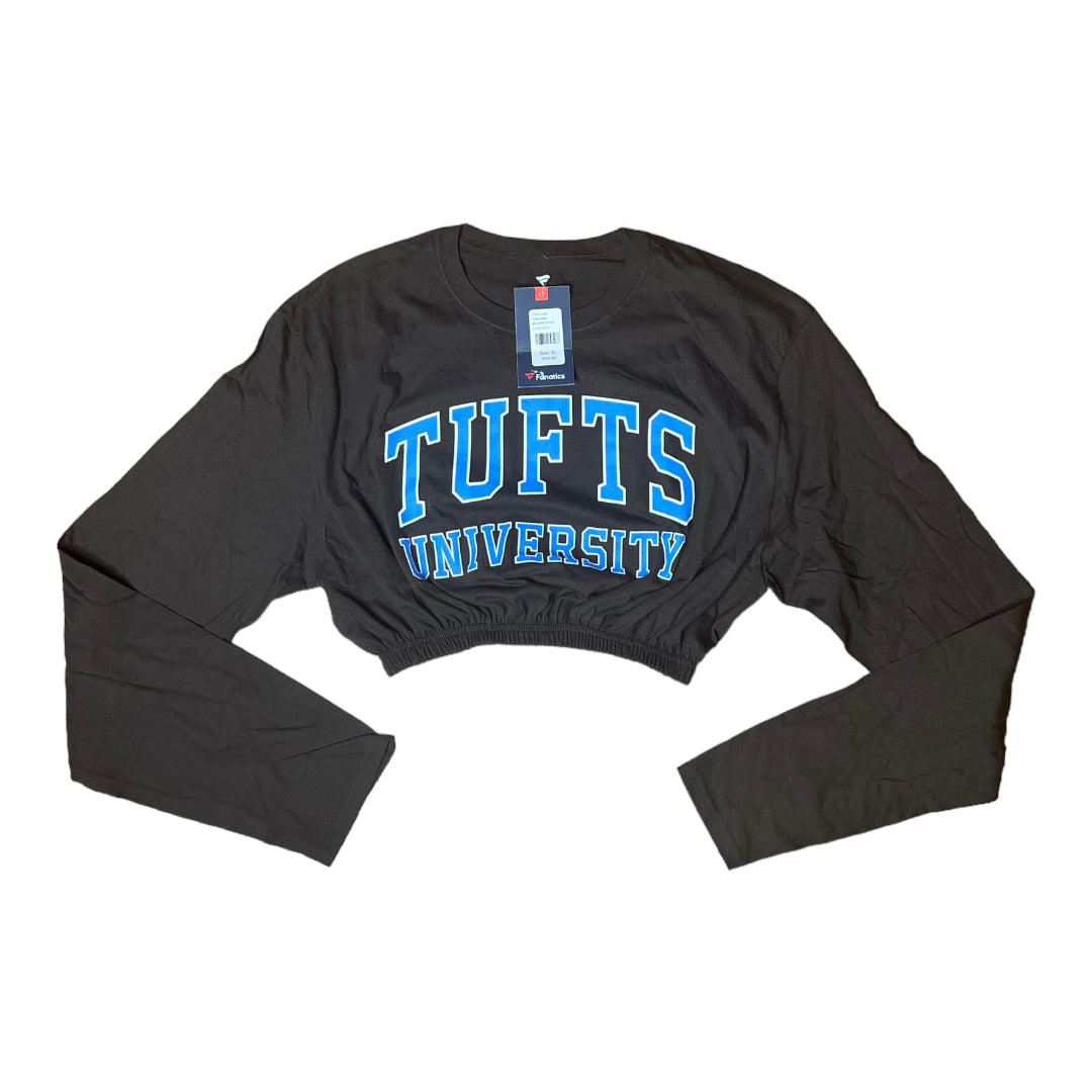 Tufts University Reworked Long sleeve Crop Top