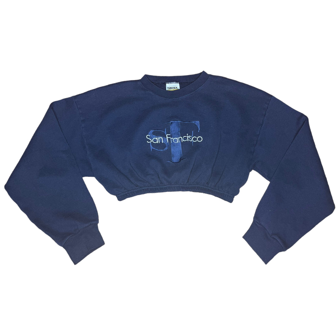 Vintage San Francisco Reworked Crop Crewneck Sweatshirt