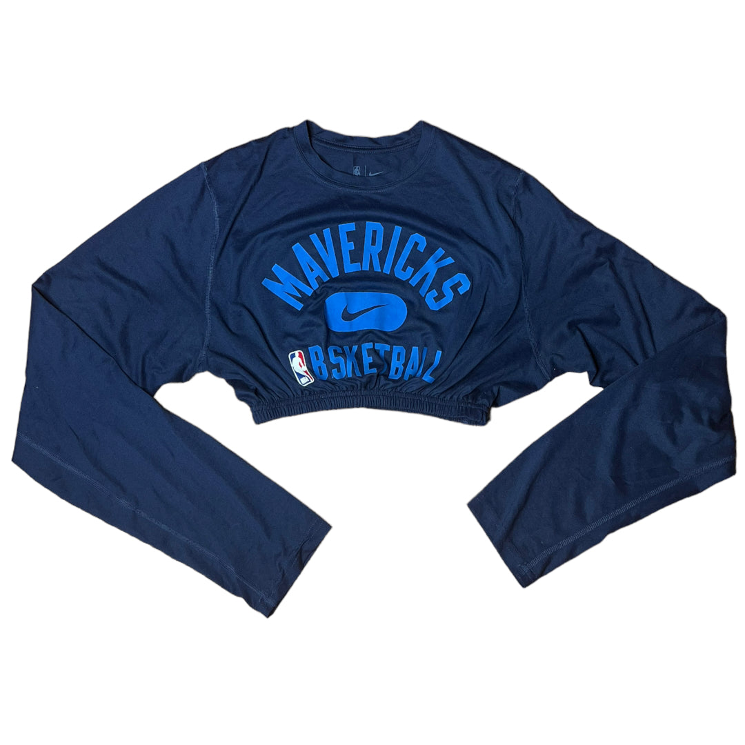 Dallas Mavericks Reworked Longsleeve Crop Top