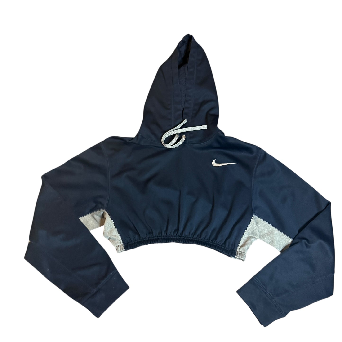 Nike Reworked Custom Navy Crop Hoodie
