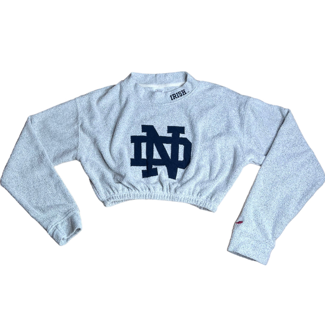 University of Notre Dame Reworked Crop Crewneck Sweatshirt