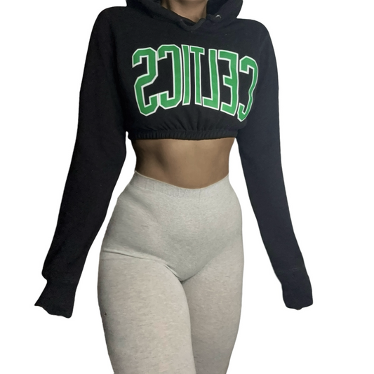 Boston Celtics Reworked Crop Hoodie
