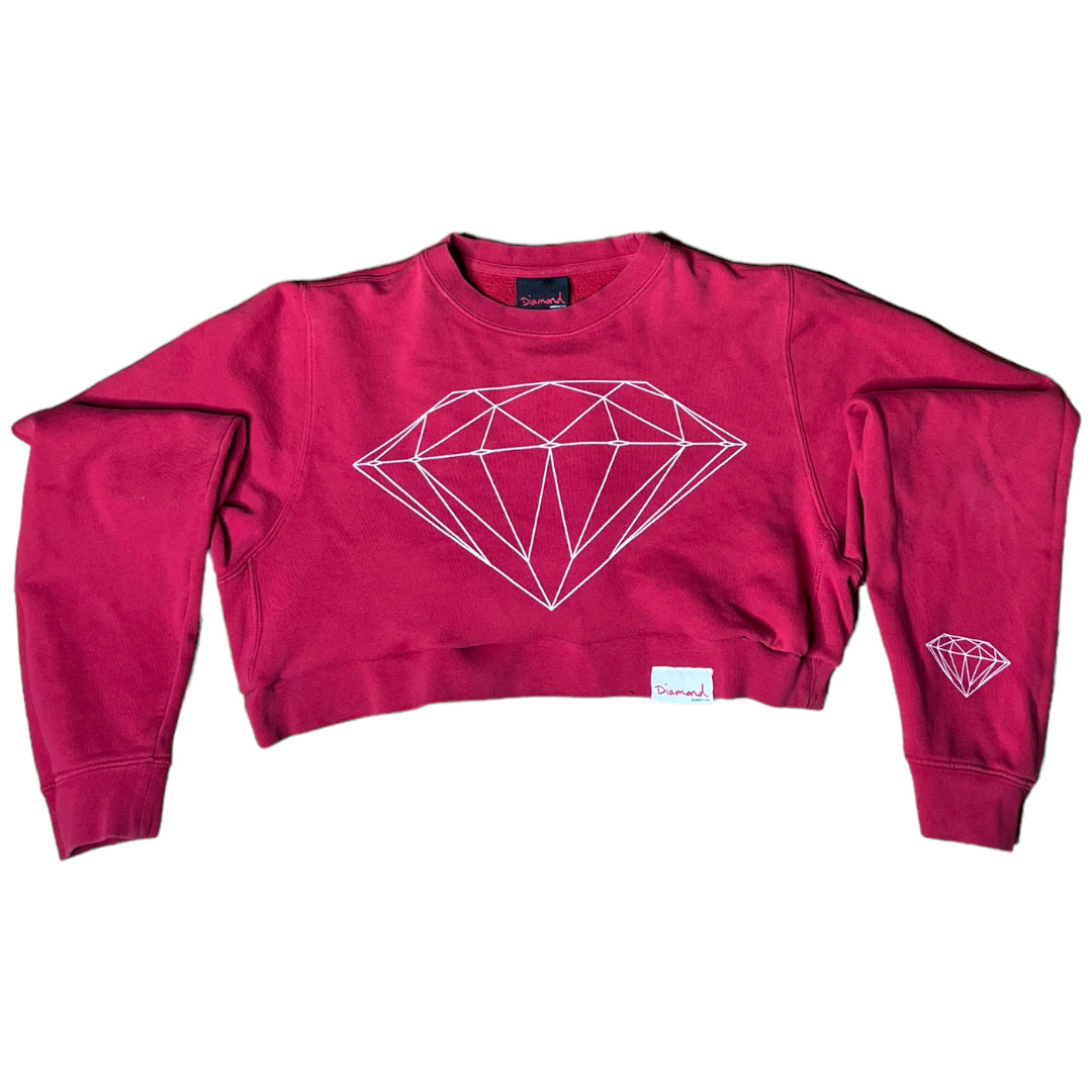 Diamond Supply Co. Reworked Crop Crewneck Sweatshirt