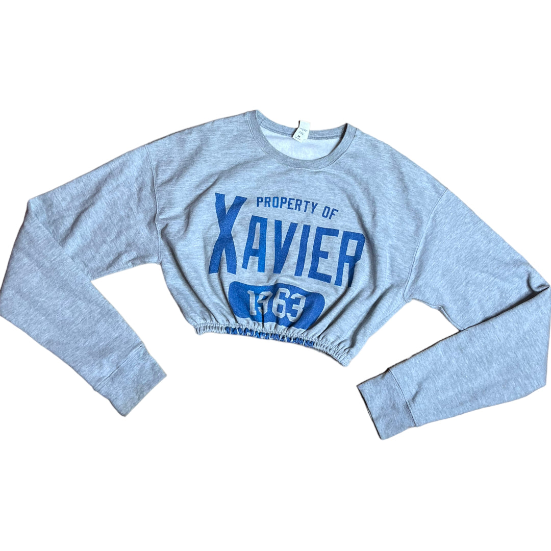 Xavier University Reworked Crop Crewneck