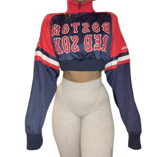 Vintage Boston Red Sox Reworked Zip Up Sports Jacket