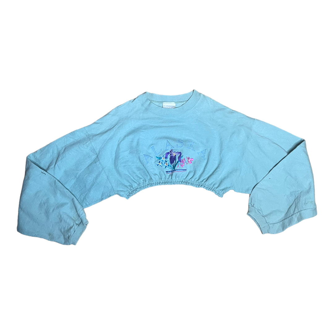 Vintage ALASKA Reworked Crop Crewneck Sweatshirt