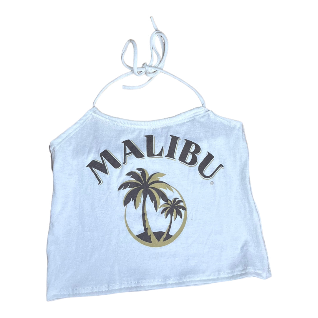 Malibu Caribbean Rum Reworked Crop Halter Top