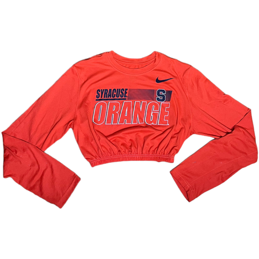 Syracuse University Reworked Long sleeve Crop Top