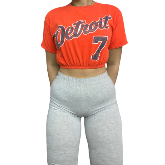 Detroit Tigers Reworked Crop Top